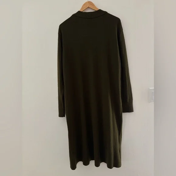 Topshop Size US 10 Brown Open Front Oversized Cardigan Cozy Minimalist Layering - Picture 8 of 10